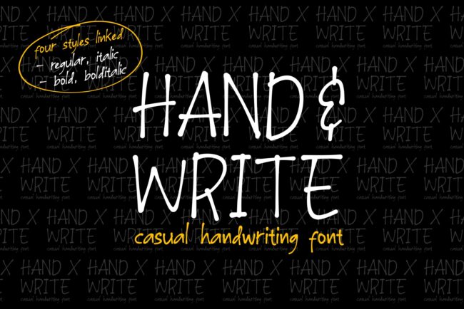 Hand & Write Font Poster