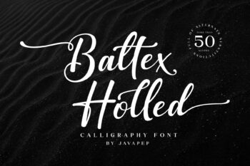 Baltex holled font poster