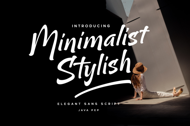Minimalist style font poster